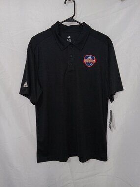 Adidas Climalite Wrestling Nationals Polo Shirt Mens M Black Performance NWT